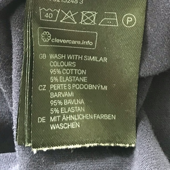 H&M Basic Blue V Neck Short Sleeve T Shirt Tee Small - Picture 7 of 8